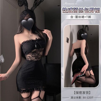 DML性感蕾丝紫色吊带裙