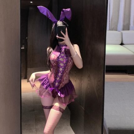 DML性感兔女郎制服纯欲蕾丝诱惑连体衣