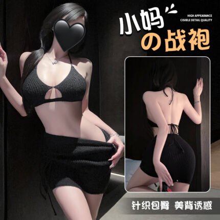 DML免脱大胸装漏胸性感激情薄针织衫