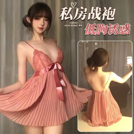 DML性感绑带包臀裙透视制服
