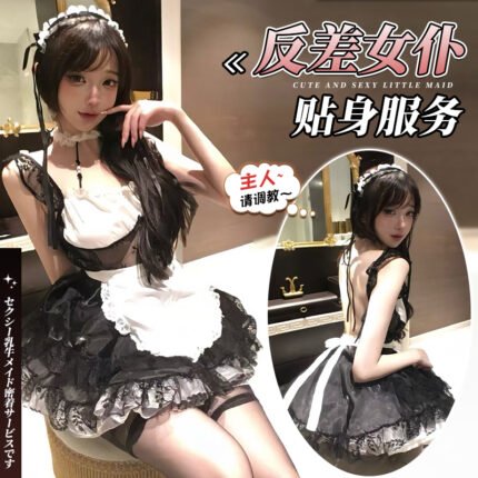 DML制服诱惑睡衣调情火辣床上免脱激情女仆装战袍